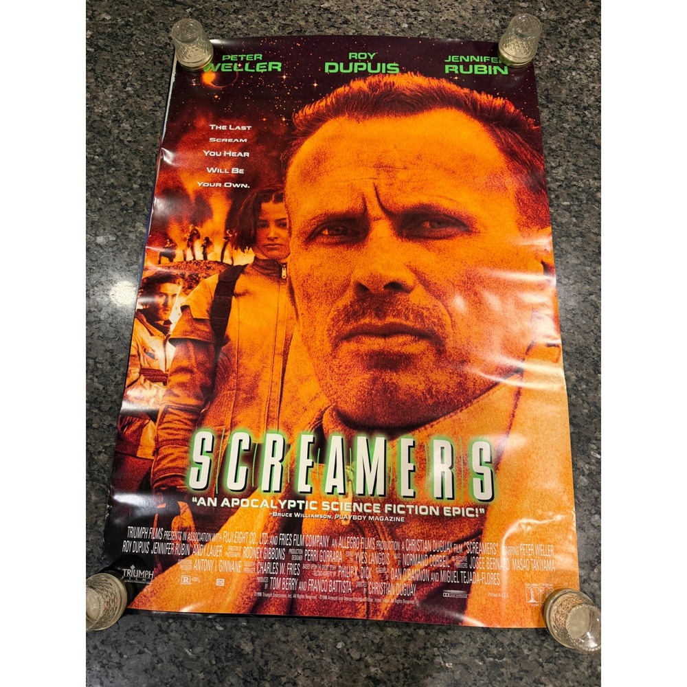 Vintage 1996 Screamers Movie Poster Peter Weller Sci-Fi Horror Triumph Films